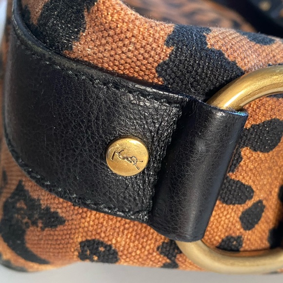 Yves Saint Laurent cheetah leopard print bag with lock - Picture 3 of 12